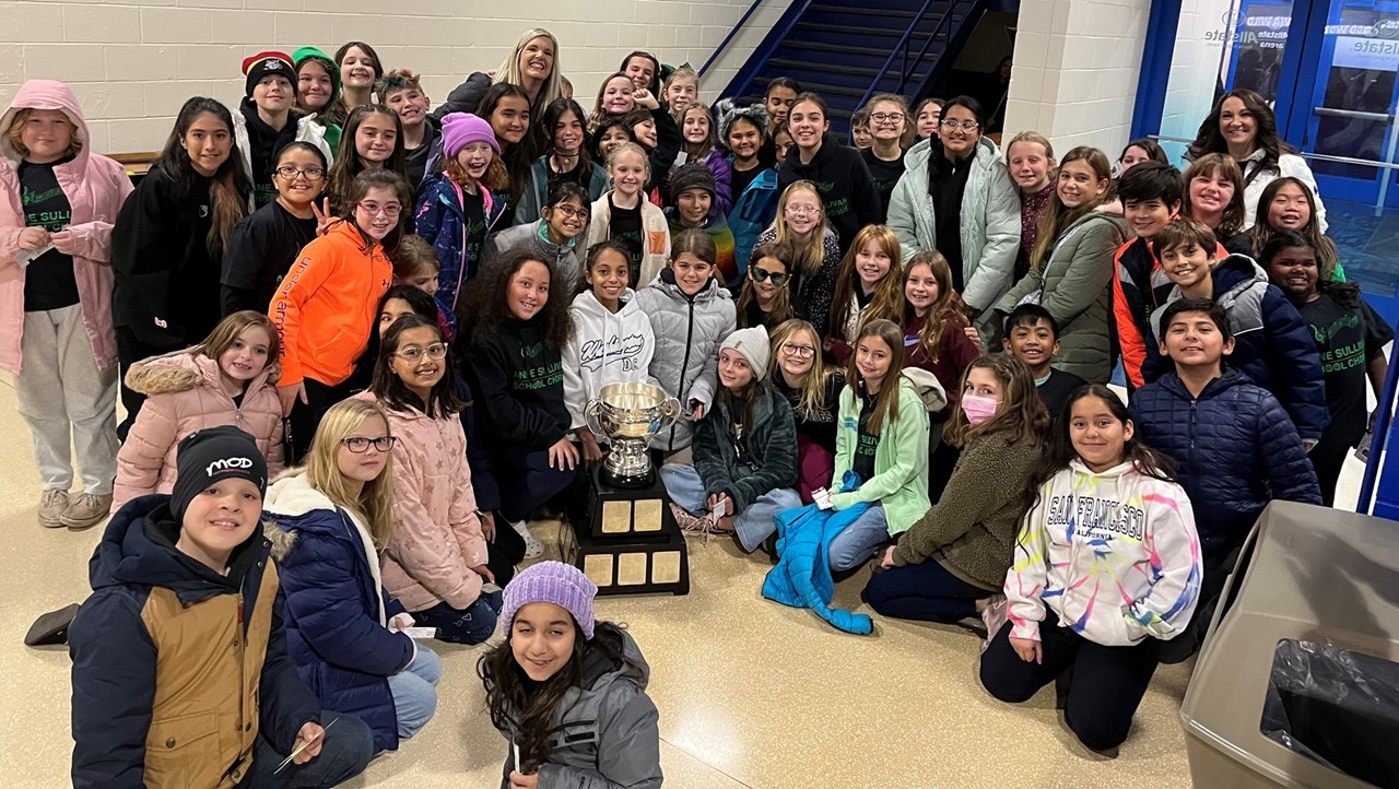 Sullivan Chorus with the Calder Cup at the Chicago Wolves Game