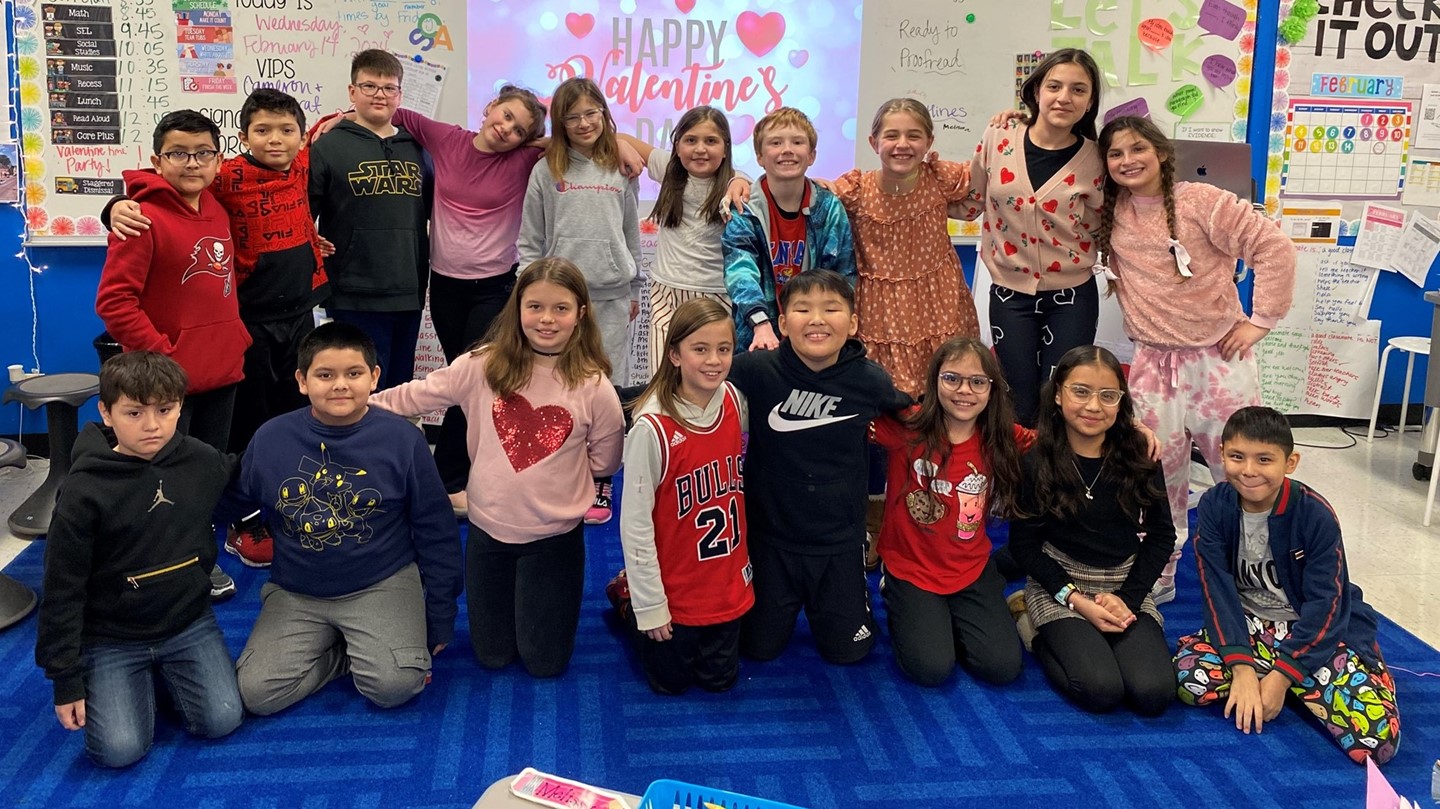 Having fun at our Valentine&#39;s Day party!