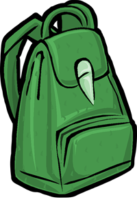 Image of green backpack